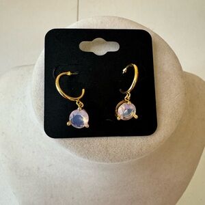 Elegant Gold Pink Iridescent Earrings Quiet Luxury‎ Glam